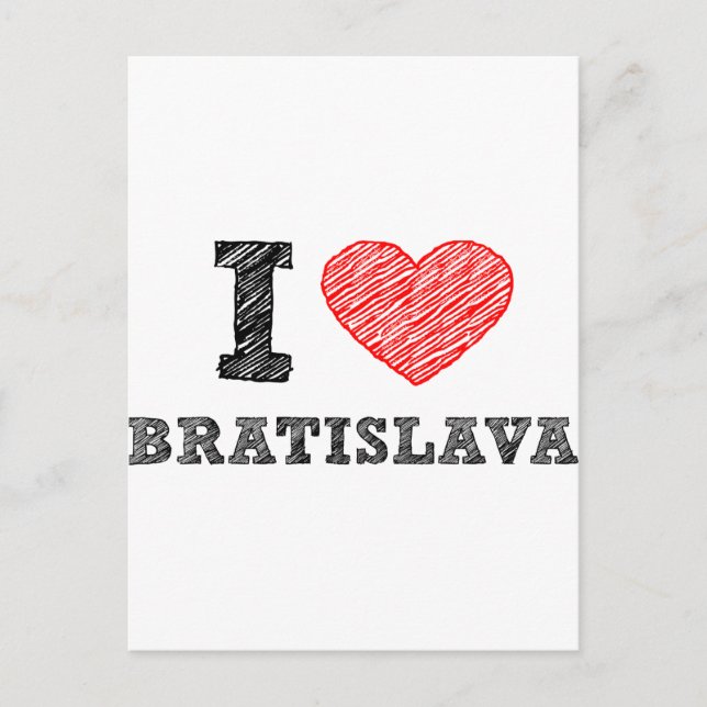 I Liebe Bratislava Postkarte (Vorderseite)