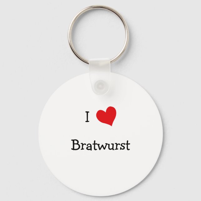 I Liebe Bratwurst Schlüsselanhänger (Vorderseite)