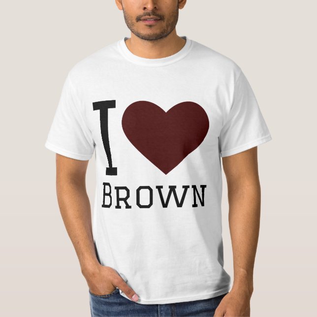 I Liebe braun T-Shirt (Vorderseite)