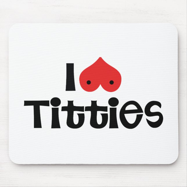 I Liebe Breasts Mousepad (Vorne)