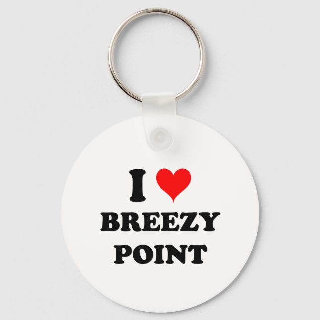 I Liebe Breezy Point Schlüsselanhänger (Vorderseite)