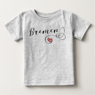 I Liebe Bremen, Bremer Flagge, Deutschland Baby T-shirt