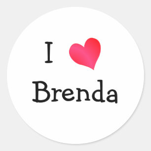 I Liebe Brenda Runder Aufkleber