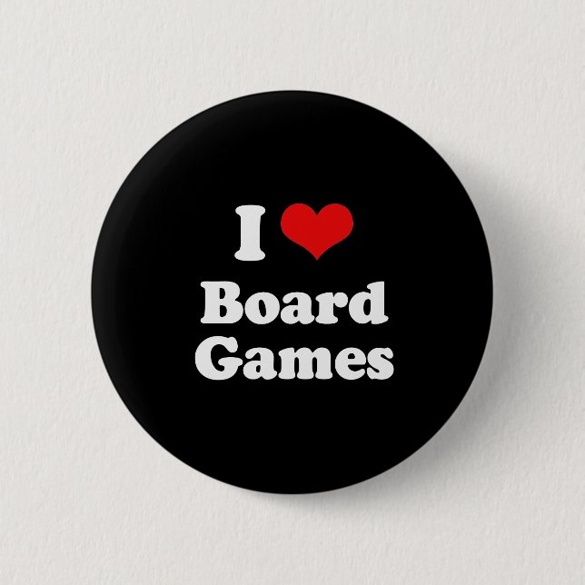 I Liebe-Brettspiel-T-Shirt Button (Vorderseite)