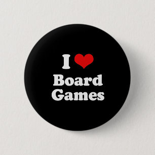 I Liebe-Brettspiel-T-Shirt Button