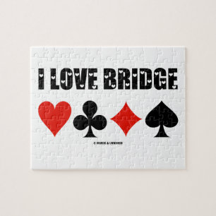 I Liebe Bridge Card Anzug Bridge Attitude Puzzle