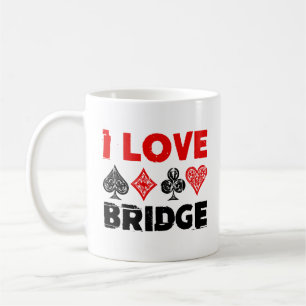 I Liebe Bridge Card Game Player Enthusiasten Kaffeetasse