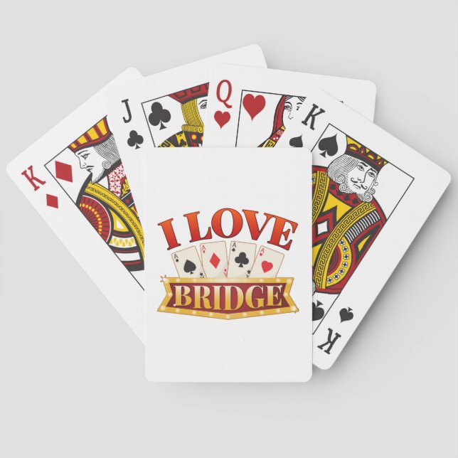 I Liebe Bridge Card Game Player Spielkarten (Rückseite)