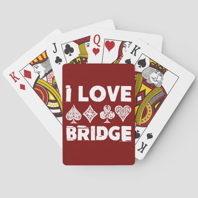 I Liebe Bridge Card Game Player Spielkarten (Rückseite)