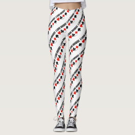 I Liebe Bridge Vier-Karten-Anzug Bridge Spielstärk Leggings