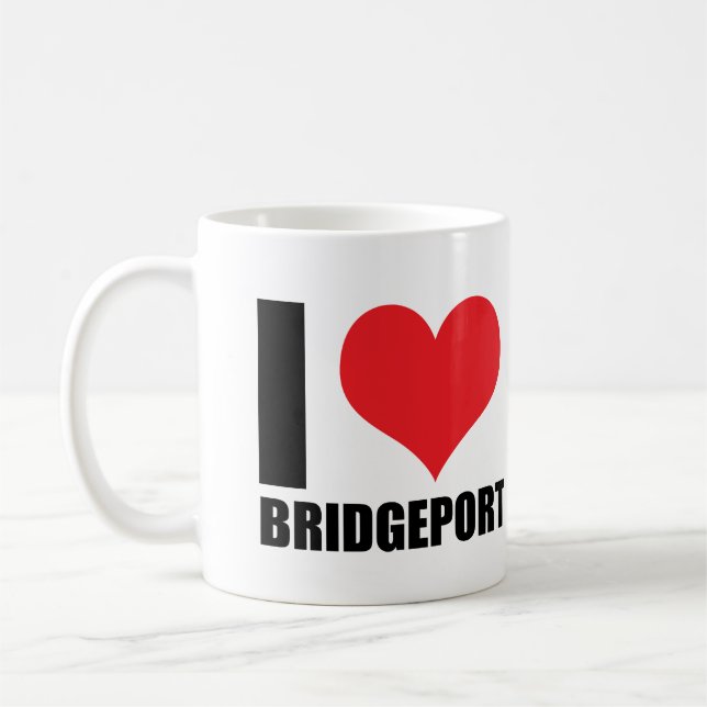 I Liebe Bridgeport Kaffeetasse (Links)