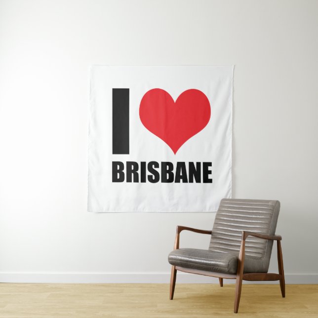 I Liebe Brisbane Wandteppich (Beispiel)