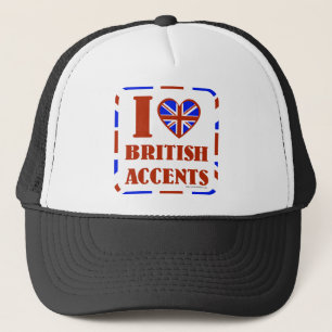 I Liebe britischer Akzente Truckerkappe