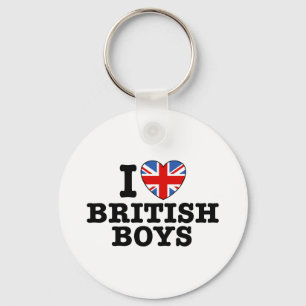 I Liebe British Boys Schlüsselanhänger