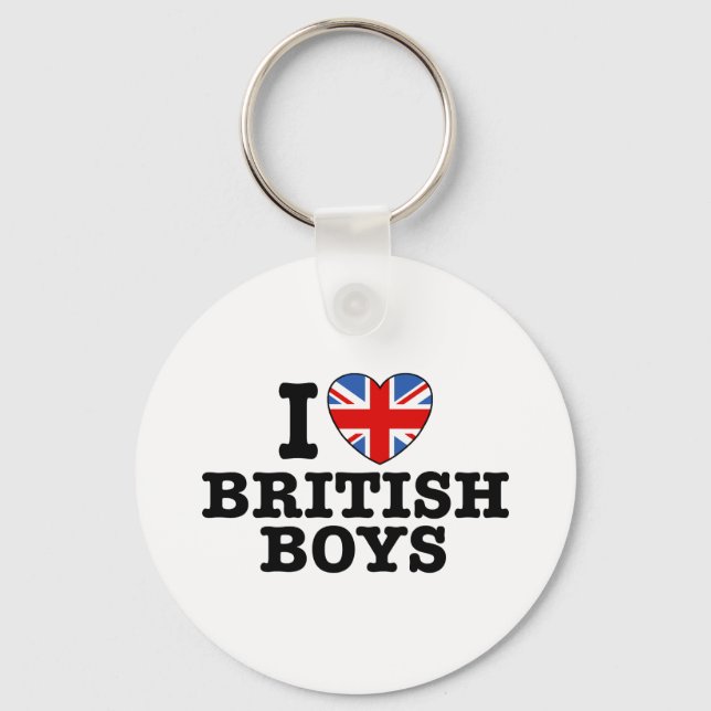 I Liebe British Boys Schlüsselanhänger (Vorderseite)