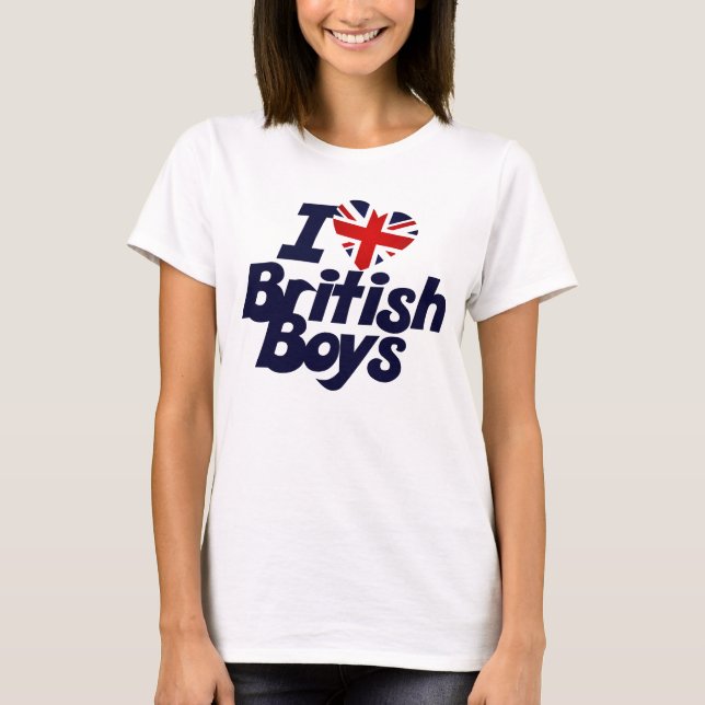 I Liebe British Boys T-Shirt (Vorderseite)