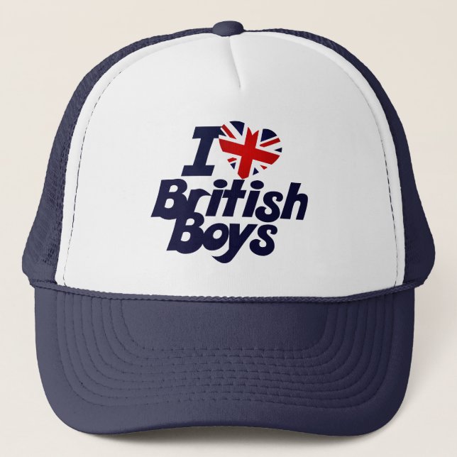 I Liebe British Boys Truckerkappe (Vorderseite)