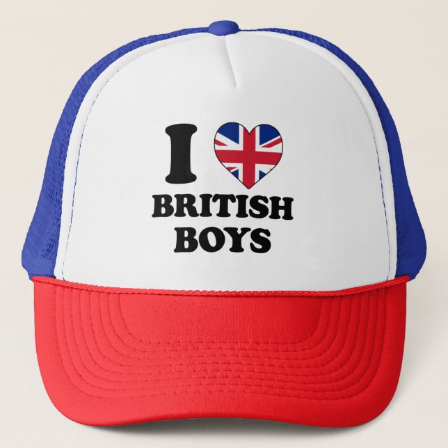 I Liebe British Boys Truckerkappe (Vorderseite)