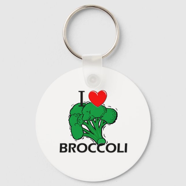 I Liebe Broccoli Schlüsselanhänger (Vorderseite)