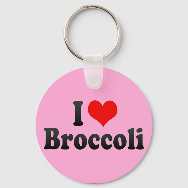 I Liebe Broccoli Schlüsselanhänger (Vorderseite)