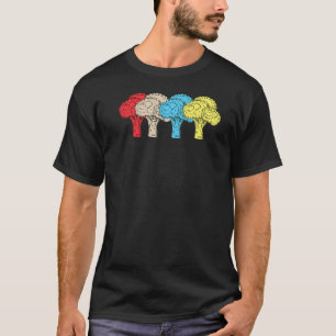 I Liebe Broccoli Vegetarian Food Vegan Vintag Bro T-Shirt
