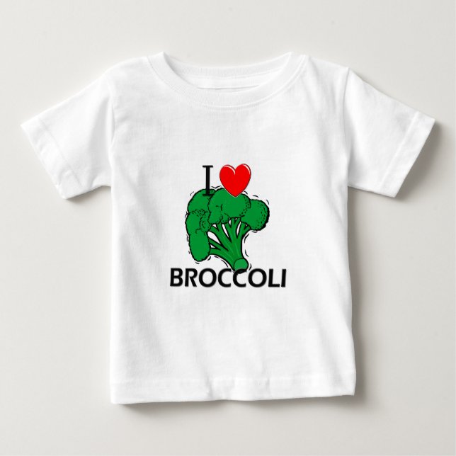 I Liebe-Brokkoli Baby T-shirt (Vorderseite)