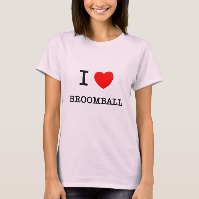 I Liebe Broomball T-Shirt (Vorderseite)