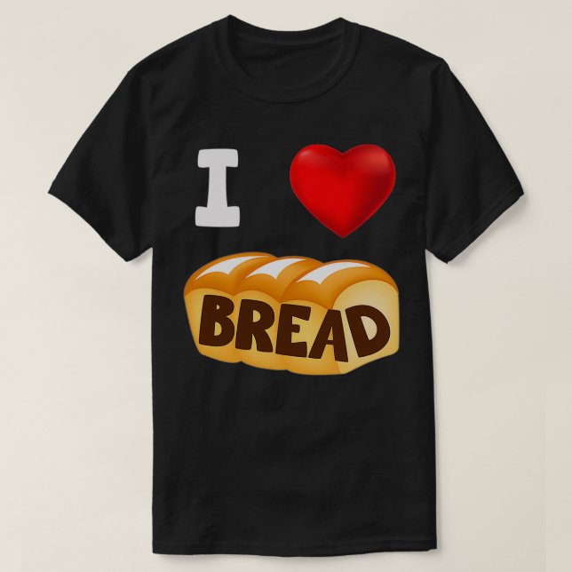 I Liebe Brot Heart Gluten Shirt (Design vorne)