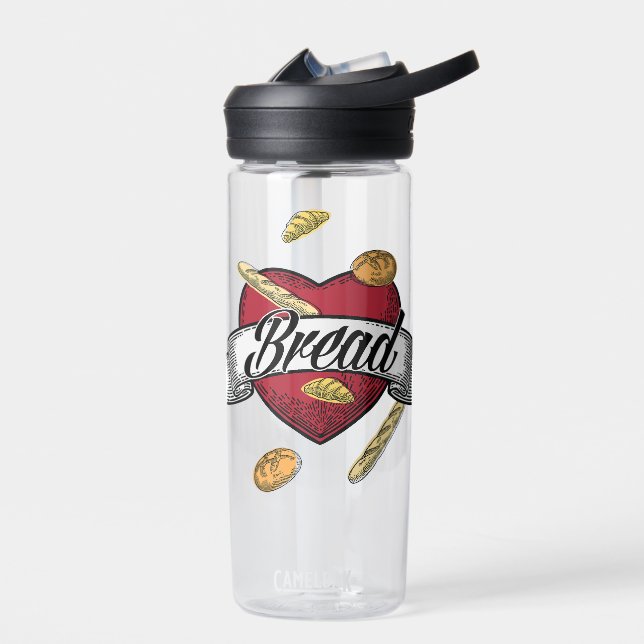 I Liebe Brot Trinkflasche (Links)