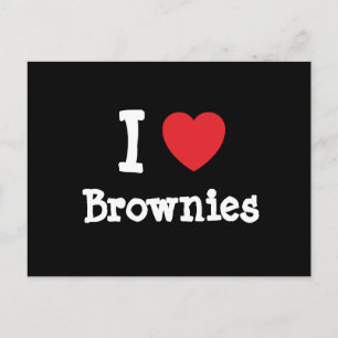 I Liebe Brownies Herz T - Shirt Postkarte