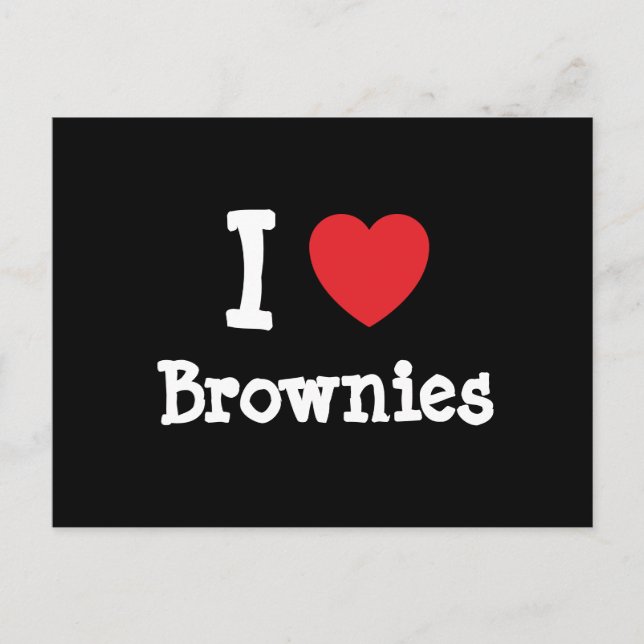 I Liebe Brownies Herz T - Shirt Postkarte (Vorderseite)