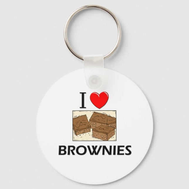 I Liebe Brownies Schlüsselanhänger (Vorderseite)