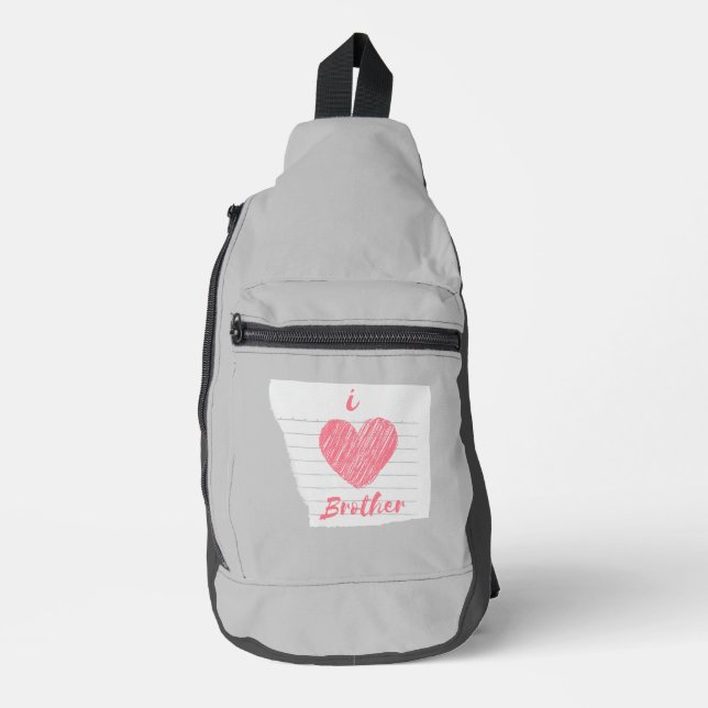 i Liebe Bruder Crossbody Bag (Vorderseite)