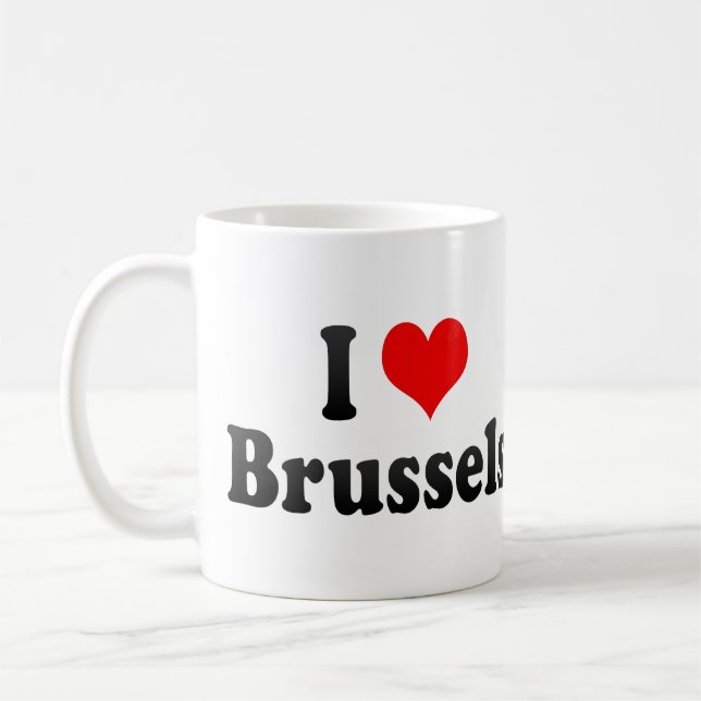 I Liebe Brüssel, Belgien Kaffeetasse (Links)