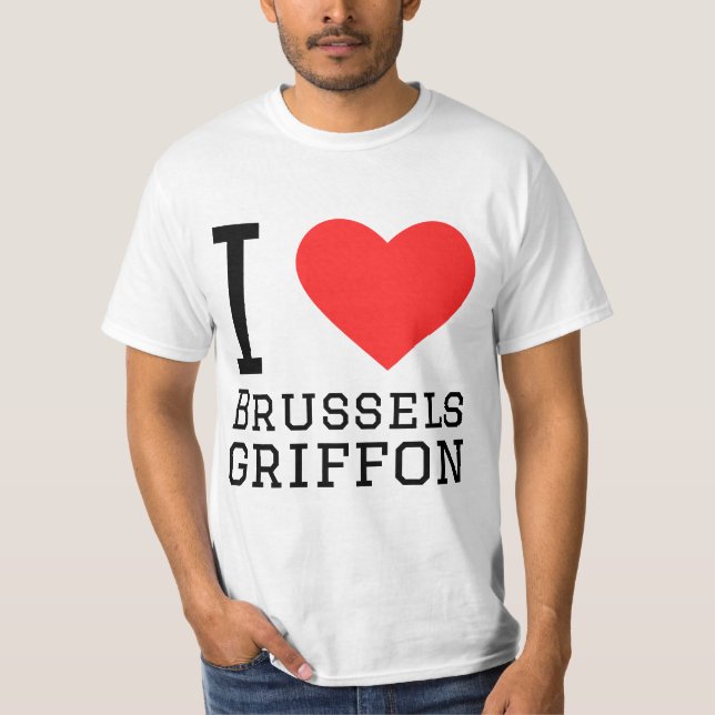 I Liebe Brüssel griffon T-Shirt (Vorderseite)
