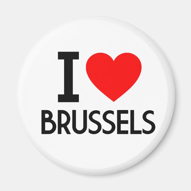 I Liebe Brüssel Magnet (Vorne)