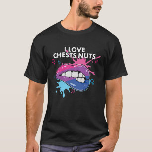 I Liebe Brustkrebse Bisexuelle Bisexualität Bisexu T-Shirt