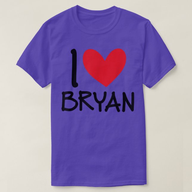 I Liebe Bryan Name Personalisiert Men Typ BESTE FR T-Shirt (Design vorne)