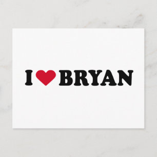 I LIEBE BRYAN POSTKARTE