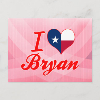 I Liebe Bryan, Texas Postkarte