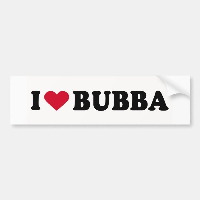 I LIEBE BUBBA AUTOAUFKLEBER (Vorne)