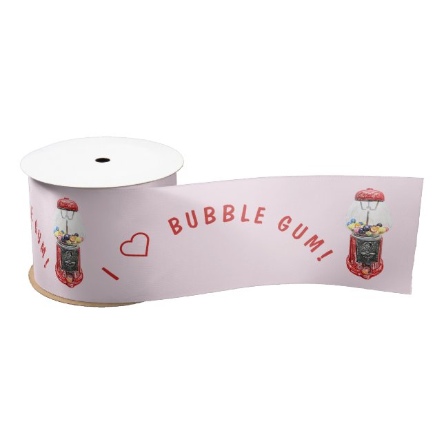 I Liebe Bubble Gum Satinband (Spule)