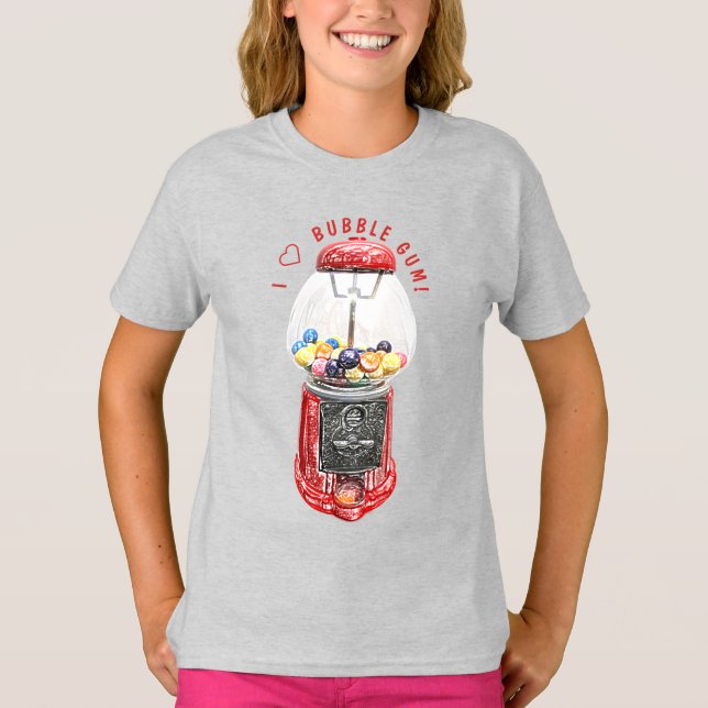 I Liebe Bubble Gum T-Shirt (Vorderseite)