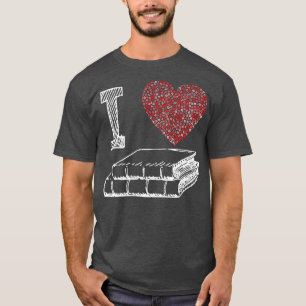 I Liebe Buch Letter Heart Niedlich Bookworard Lese T-Shirt