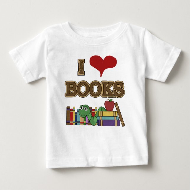 I Liebe-Bücher Baby T-shirt (Vorderseite)