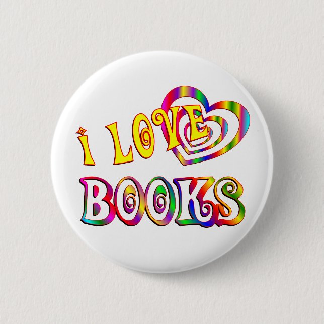I Liebe-Bücher Button (Vorderseite)