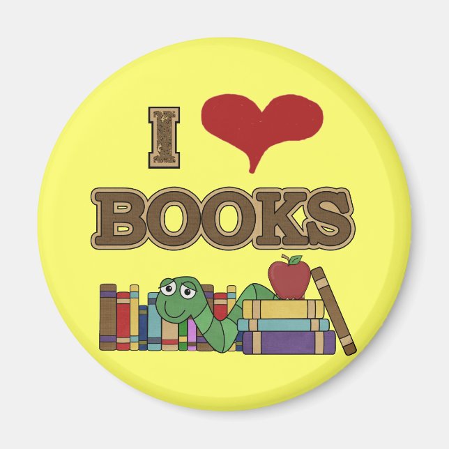 I Liebe-Bücher Magnet (Vorne)