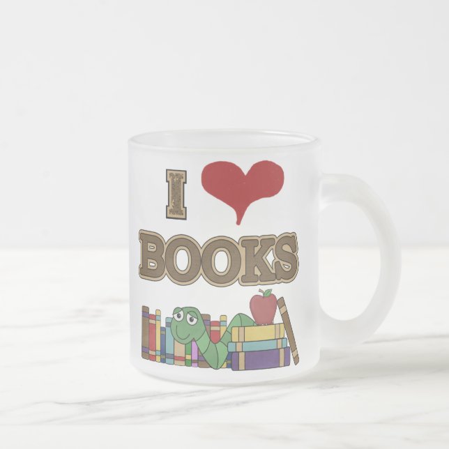 I Liebe-Bücher Mattglastasse (Rechts)