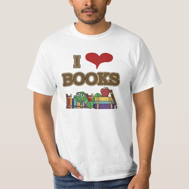 I Liebe-Bücher T-Shirt (Vorderseite)