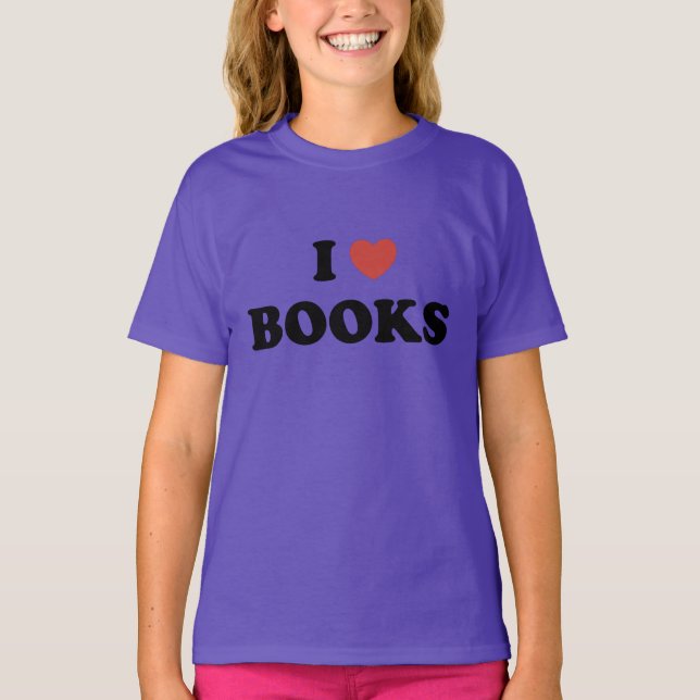 I Liebe Bücher T-SHIRT (Vorderseite)